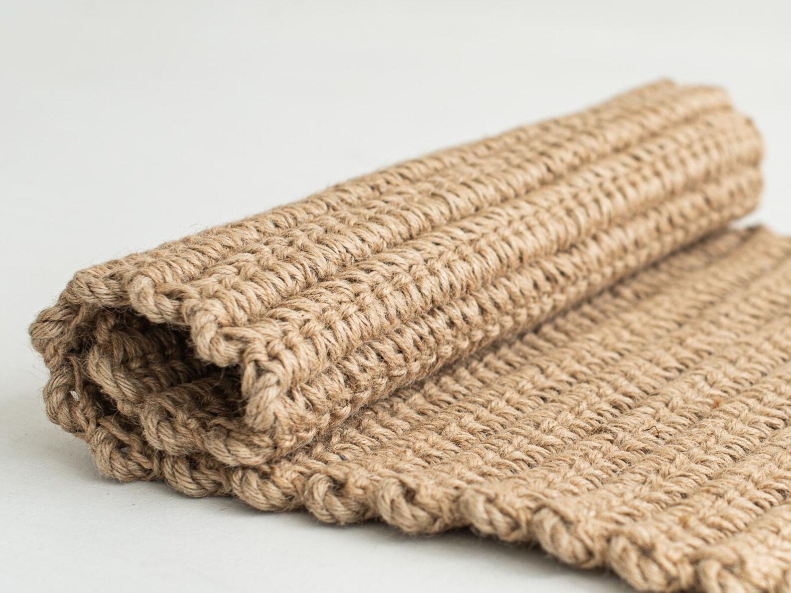 Crochet jute rope rug braid rug jute doormat Etsy