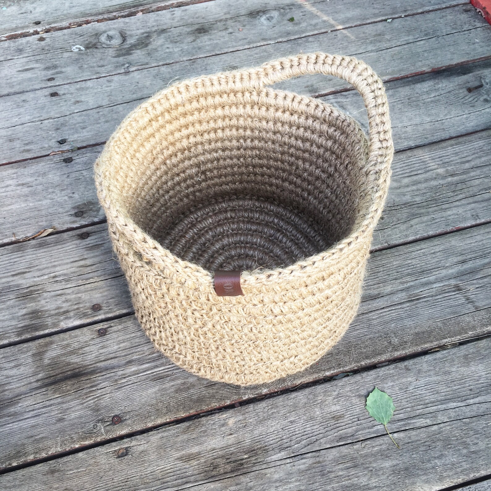 Jute Pot Plant Stand Crochet Jute Basket Panier Osier Etsy