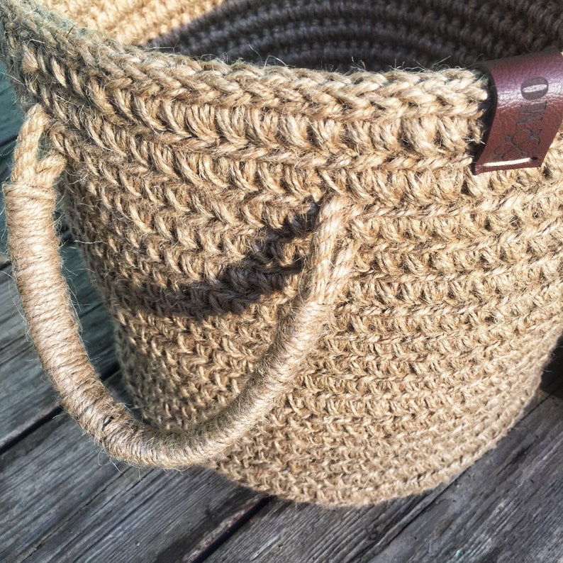 Laundry basket seagrass basket crochet jute basket Etsy