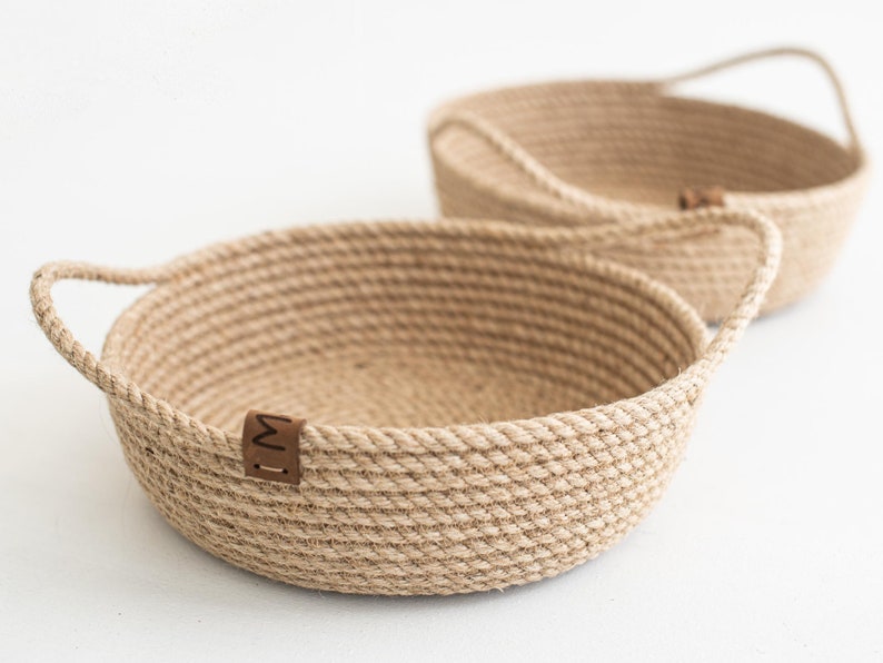 Jute rope basket fruit rope bowl bread storage basket Etsy