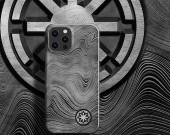 Galactic Republic Beskar Phone Case Silver Edition - For Apple iPhone 15 Pro Max MagSafe iPhone 14 Pro Star 13 Pro mini 12 11 SE Wars XR