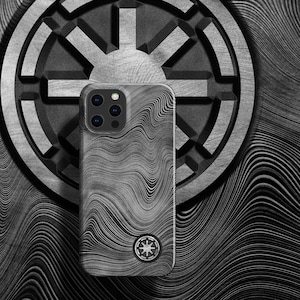 Galactic Republic Beskar Phone Case Silver Edition - For Apple iPhone 16 Pro Max 16e MagSafe iPhone 15 Pro Star 14 Plus 13 Pro 12 11 Wars XR