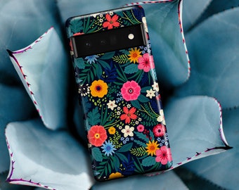 Petite Vivid Florals Phone Case | Available for Google Pixel 8 Pro Pixel 7 Pro 6 Pro 5 4 XL 4a 5G 3A XL 3 2 - Wild Flowers Gift For Her