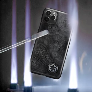 Beskar Imperial Phone Case Black Edition - For Apple iPhone 17 Pro Max MagSafe iPhone 16 Pro 16e iPhone 15 Plus 14 13 Pro 12 SE 11 X Men War