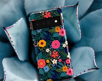 Estuche para teléfono con pequeñas flores vívidas / Para Google Pixel 10 Pro XL Pixel 9 Pro 9a Pixel 8 Pro Pixel 7 Pro 6 Pro Regalo de flores silvestres para ella
