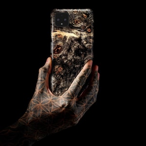 Wood Effect Phone Case | For Google Pixel 9 Pro XL 9a, Pixel 8 Pro, Pixel 7 Pro, Pixel 6 Pro 5 4 XL 4a 3A 3 2 Black Burl Men&#39;s Gift Husband