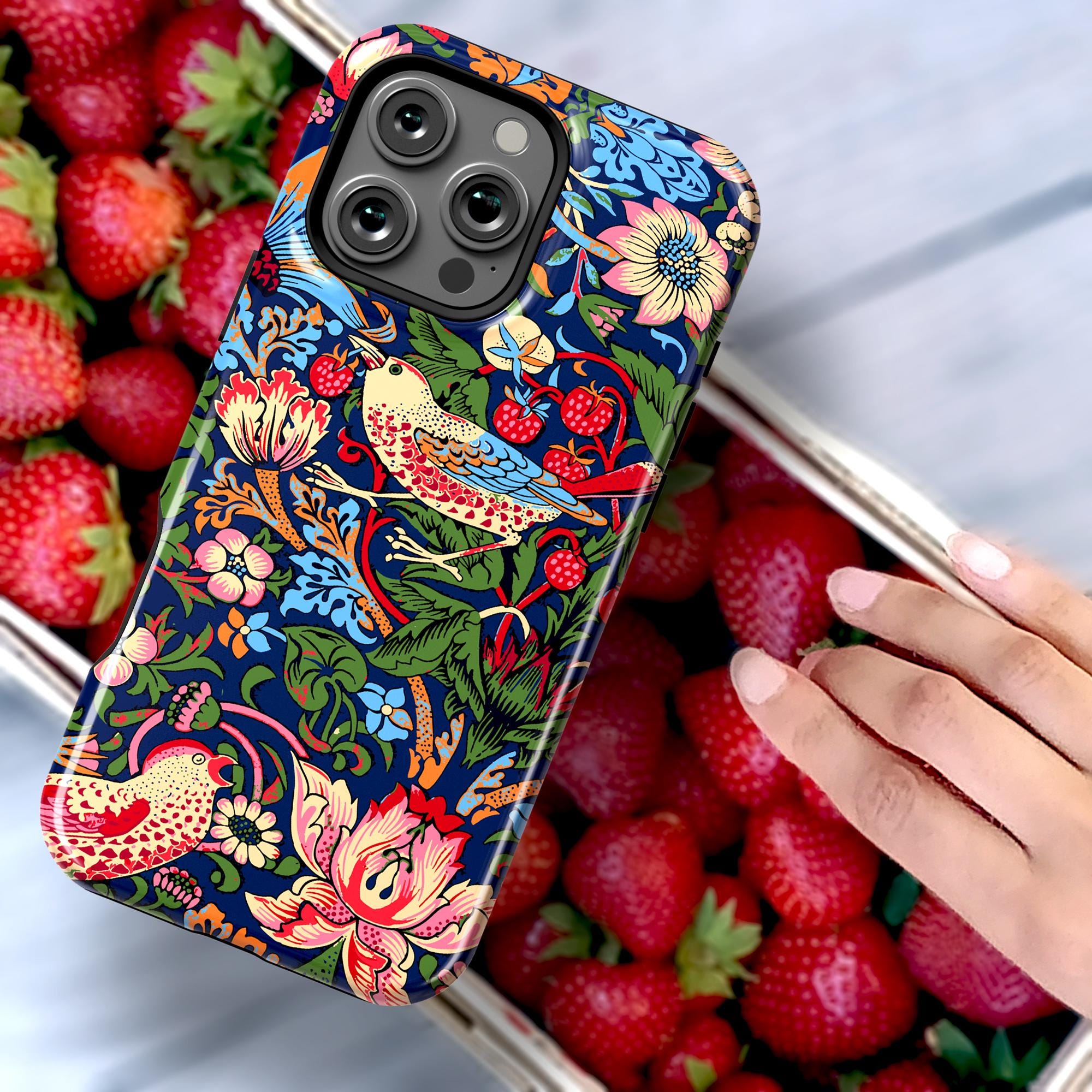William Morris Strawberry Thief Phone Case - for Apple iPhone 17