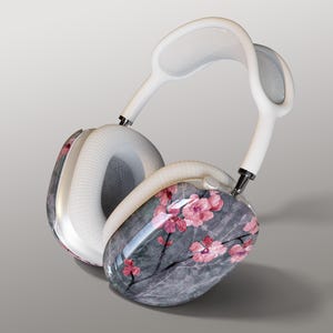 チェリーブロッサムスレートAirPods Maxケース - AirPods Maxヘッドフォン用スナップオンAir Pods Maxカバーケース - 女の子向けSakura Japanフラワーギフト