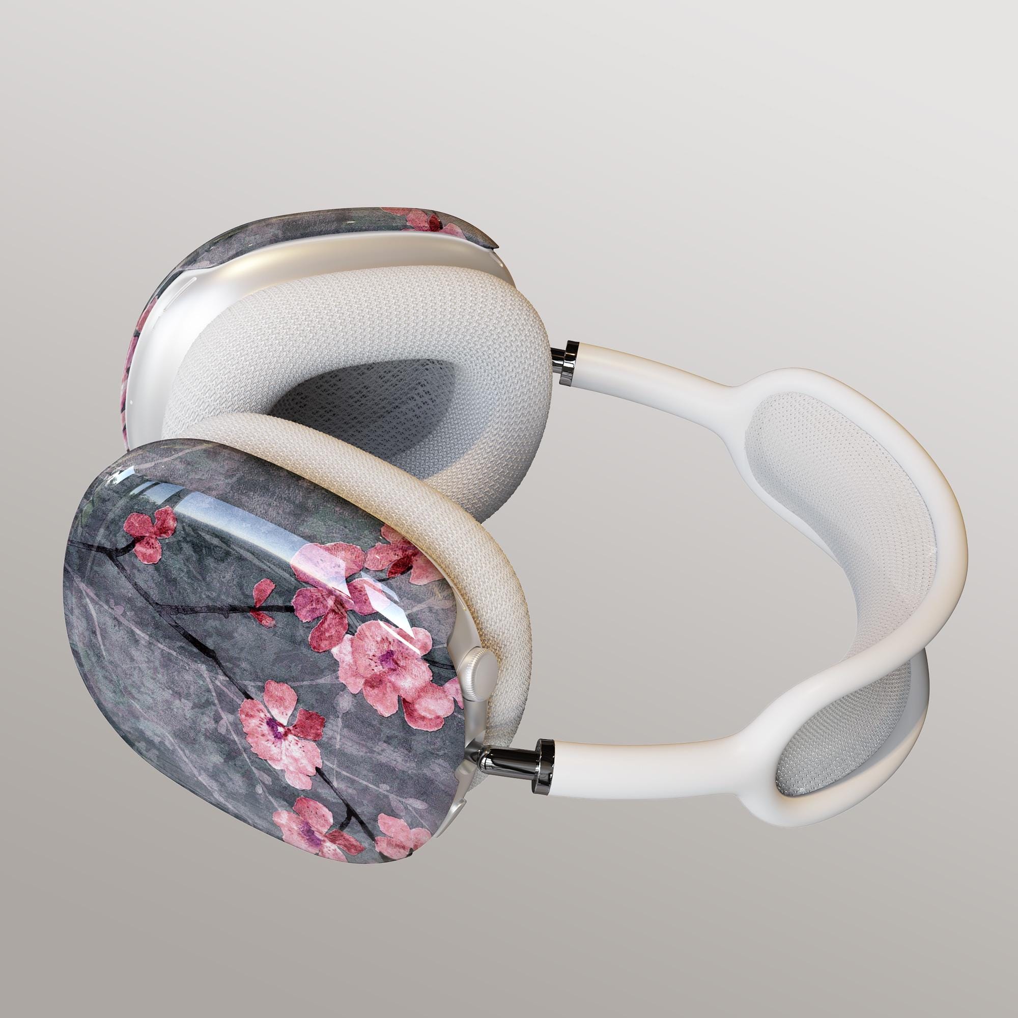 Cherry Blossom Slate Airpods Max Case - Snap on Air Pods Max