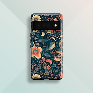 Designer Dark Florals Phone Case | For Google Pixel 9 Pro XL 9a, Pixel 8 Pro, Pixel 7 Pro, Pixel 6 Pro, Pixel 5 Pixel 4 XL 4a 3A 3 2 Flowers