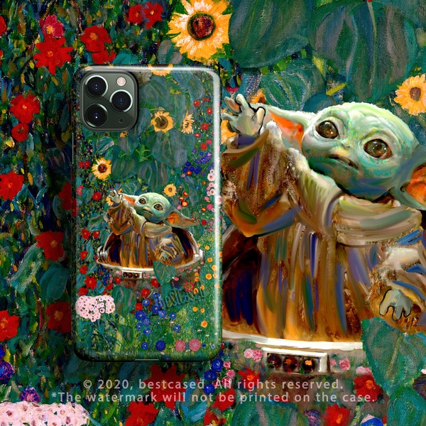 Baby Yoda Phone Case - For iPhone 15 Pro Max MagSafe iPhone 14 Pro Max iPhone 13 Pro Max mini SE Star Child Flowers 12 11 XR 8 XS Klimt Wars