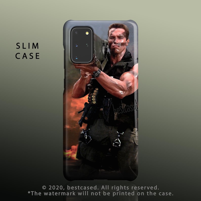 Arnold Schwarzenegger Commando Phone Case For Samsung Galaxy S24 Ultra S23 Plus S22 S21 FE S20 Ultra Note 20 Funny Rocket Launcher Men image 2