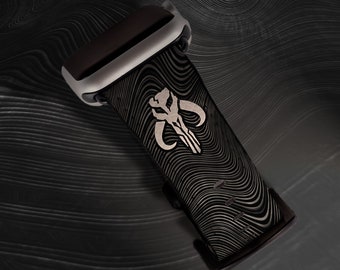 Zilveren Mythosaur Beskar Star Wars Apple Watch-bandje - Bandje 40 mm 41 mm 38 mm 42 mm 44 mm 45 mm 46 mm 49 mm PU-leer 12 11 10 9 8 7 Herencadeaus