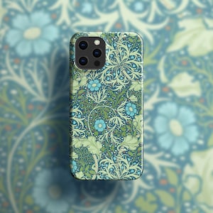 William Morris Seaweed Phone Case - For iPhone 16 Pro Max 16e MagSafe iPhone 15 Pro iPhone 14 Plus iPhone 13 Pro 12 11 XR X 8 7 Xs Floral