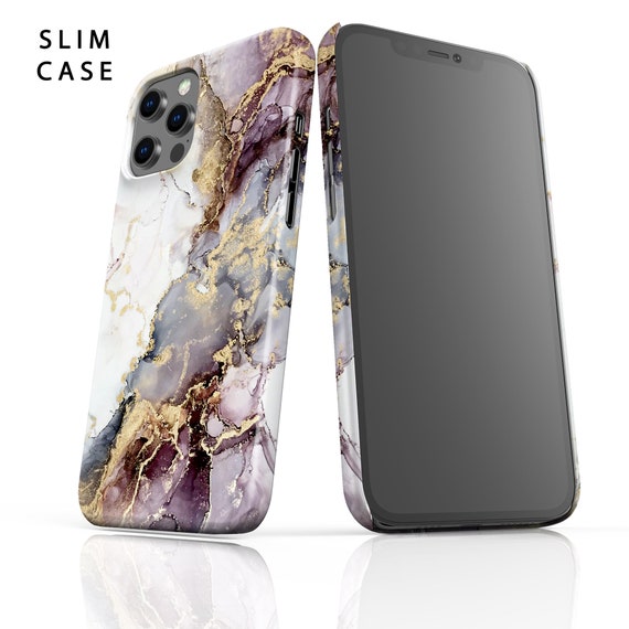 Golden Lavender Marble Case For Apple Iphone 13 Pro Max Etsy