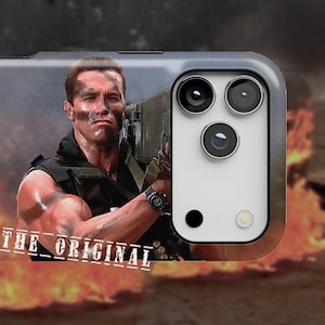 Arnold Schwarzenegger Commando Phone Case - For Apple iPhone MagSafe Funny Rocket Launcher Parody