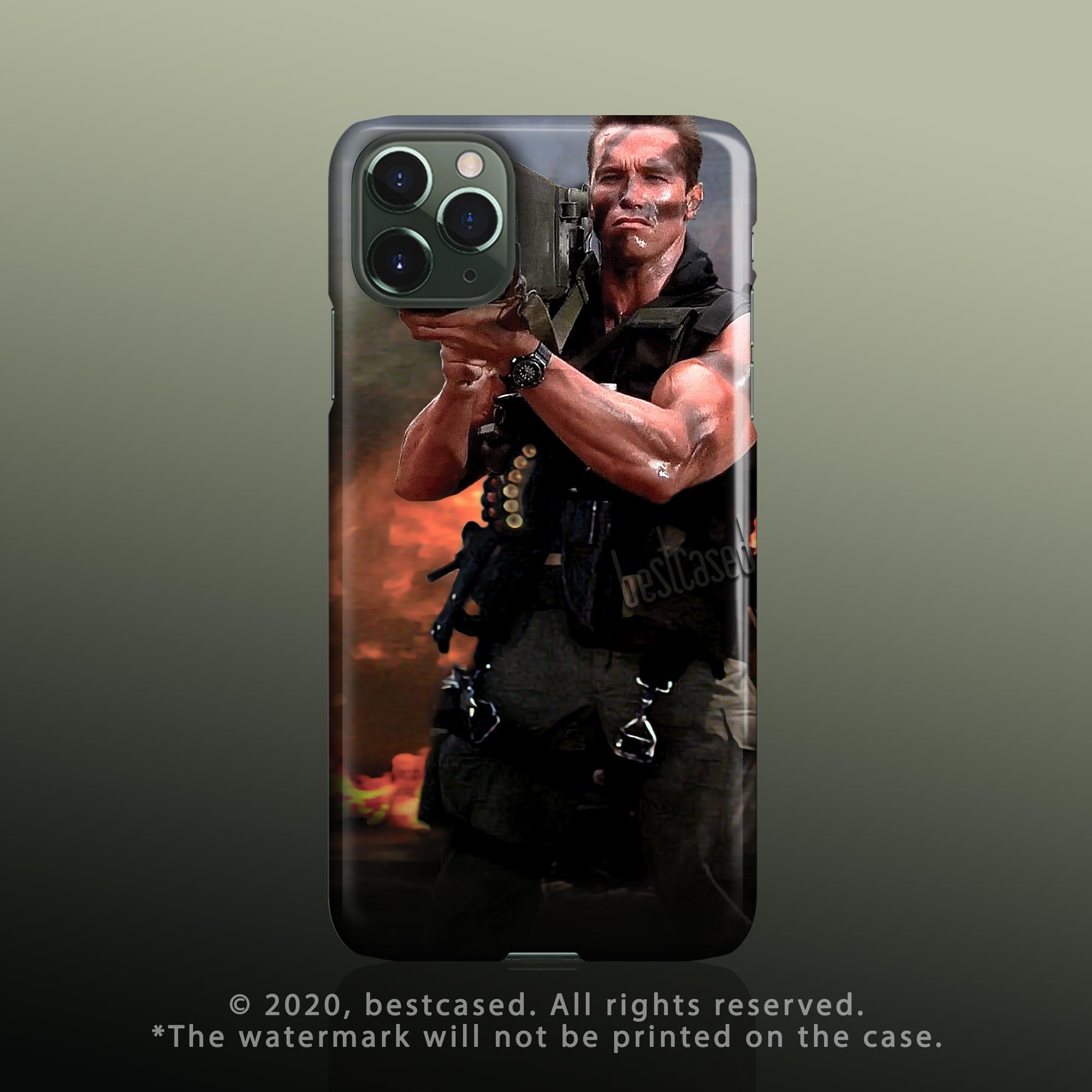 Arnold Schwarzenegger Commando Phone Case for iPhone 15 Pro 