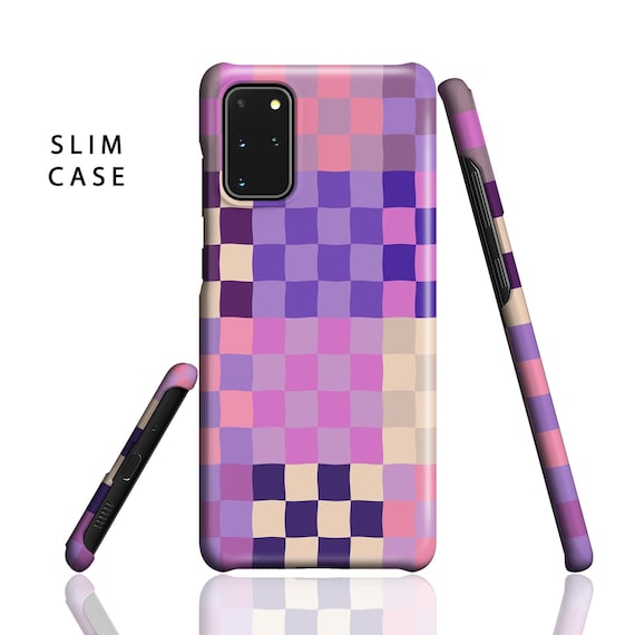 Purple Checkerboard Phone Case - for Samsung Galaxy S25