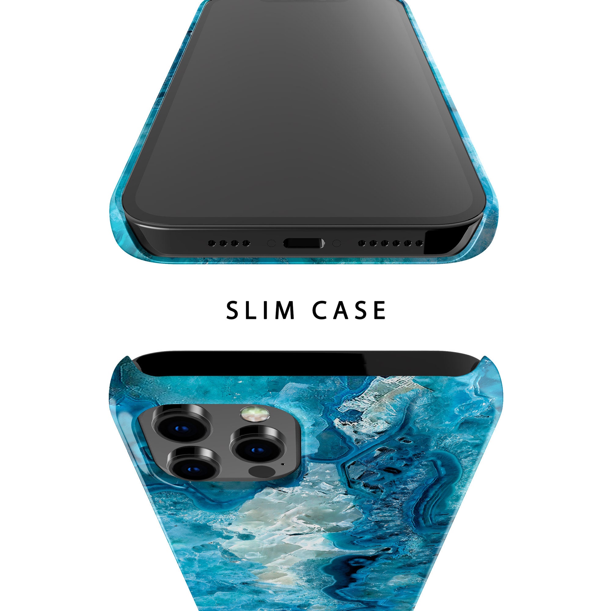 Blue Quartz Phone Case - for iPhone 16 Pro Max 16e Magsafe