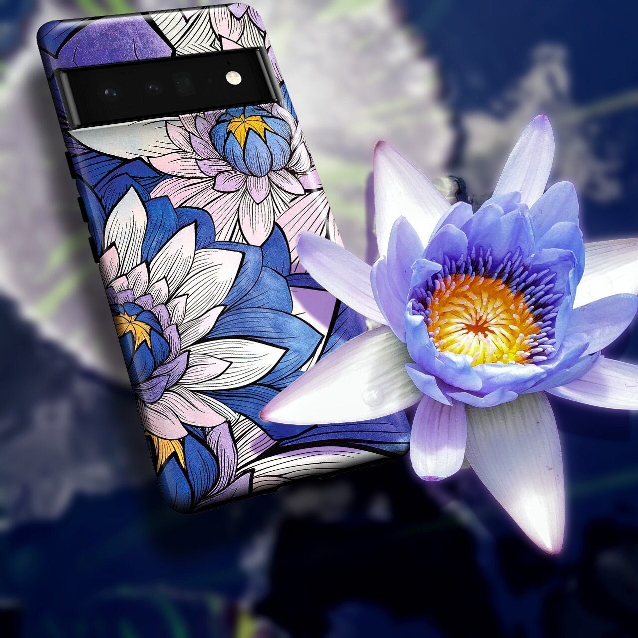 Blue Lotus Phone Case | for Google Pixel 10 Pro XL Pixel 9 Pro 9a