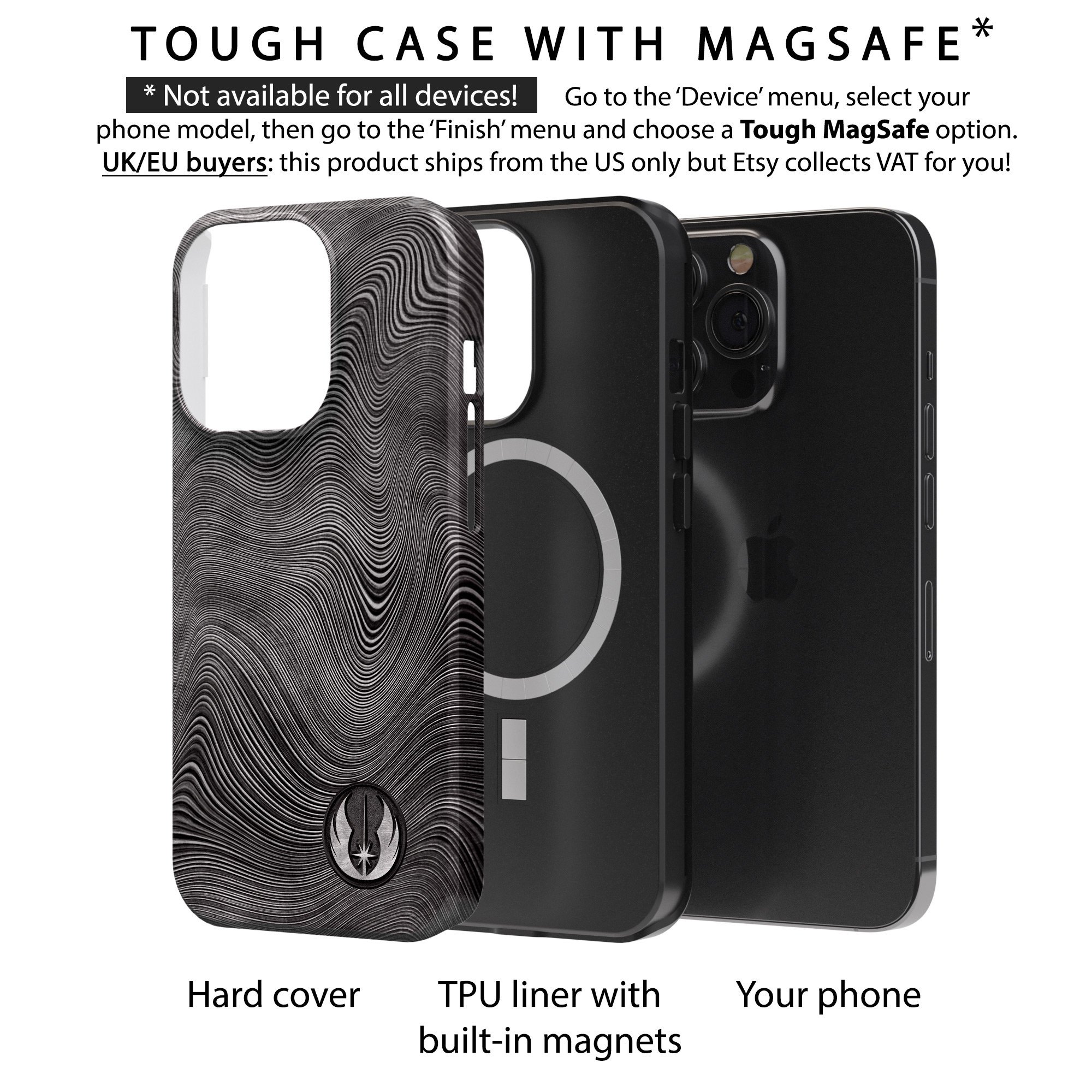 Jedi Order Beskar Phone Case Silver Edition - for Apple