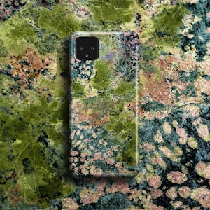 Pink Green Granite Phone Case | For Google Pixel 9 Pro XL 9a, Pixel 8 Pro, Pixel 7 Pro, Pixel Pixel 6 Pro, 5, 4 XL, 4a 5G 3A 3 2 Marble Case