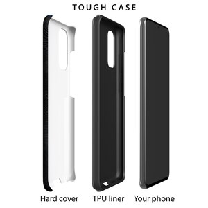 May include: A tough phone case with a hard cover and a TPU liner. The case is black and has a textured design. The phone is not included.