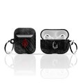 Mudhorn + Red Mythosaur Beskar AirPods Case Black Edition - For Apple AirPods 1 2 3 4 AirPods Pro Star Air Pod Wars Men