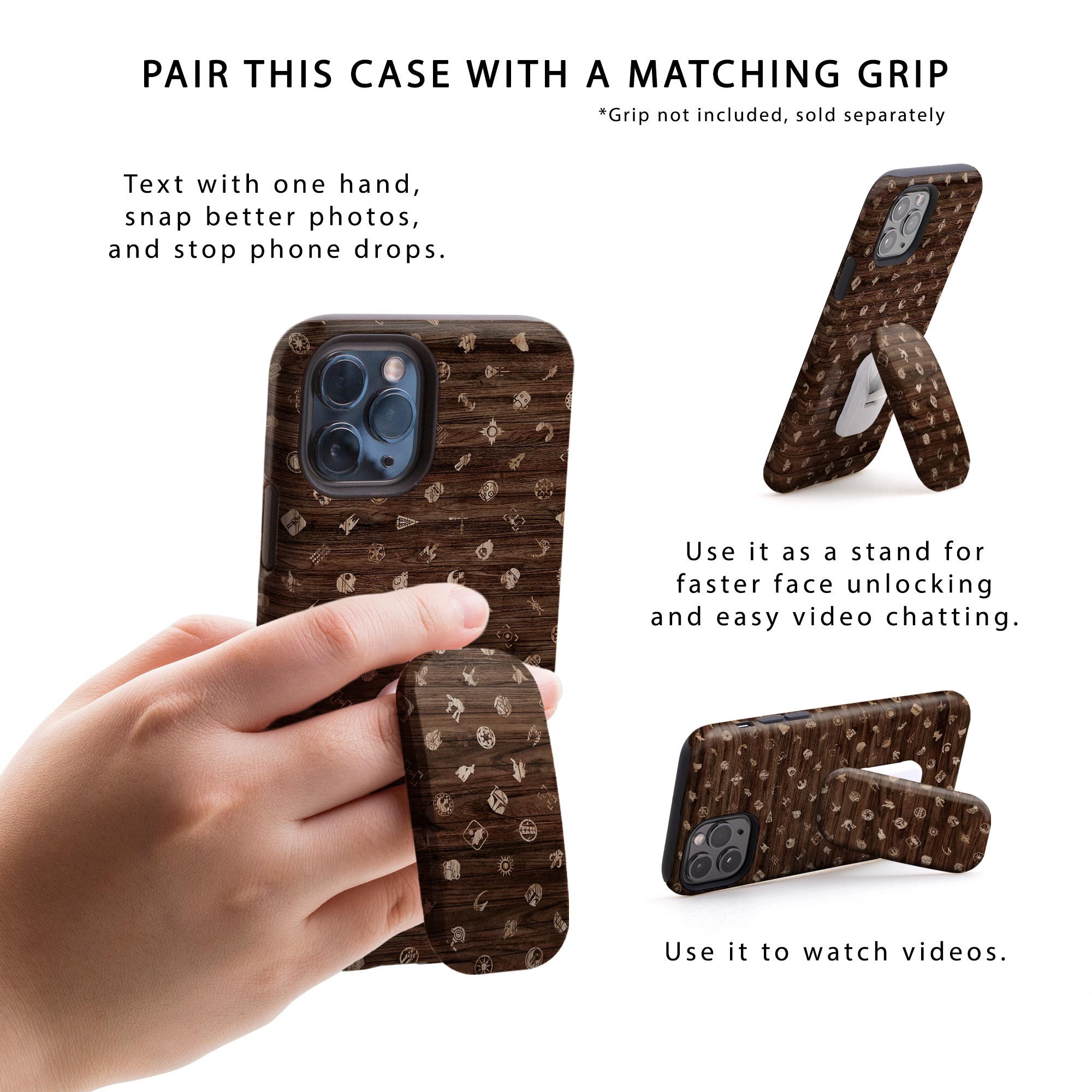 Far Far Away Icons Wood Effect Phone Case Available for -  Norway