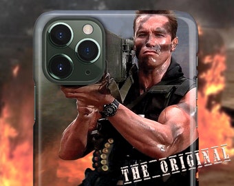 Arnold Schwarzenegger Commando Phone Case - For iPhone 15 Pro Max MagSafe iPhone 14 Pro Max 13 Pro mini 12 11 Funny Rocket Launcher men