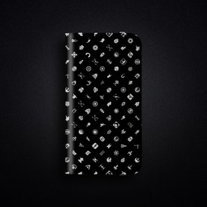 Cartera para teléfono con iconos de Far Far Away: para iPhone 16 Pro Max, iPhone 15 Pro 14, 13, 12, 11 Star, Samsung Galaxy S25, S24, S23, S22, S21, S20, Note 20 War