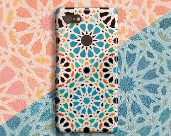 Alhambra Nasrid Phone Case | Avail. for Google Pixel 8 Pro 7 Pro 6 5 4 XL 4a 3a Azulejo Geometric Mosaic Arabic Islamic Moroccan Spain Tile