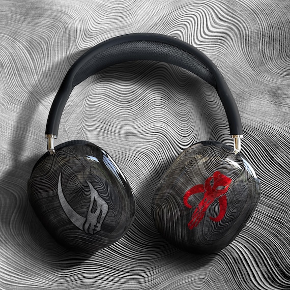Mudhorn + Red Mythosaur Beskar Airpods Max Case Black Edition