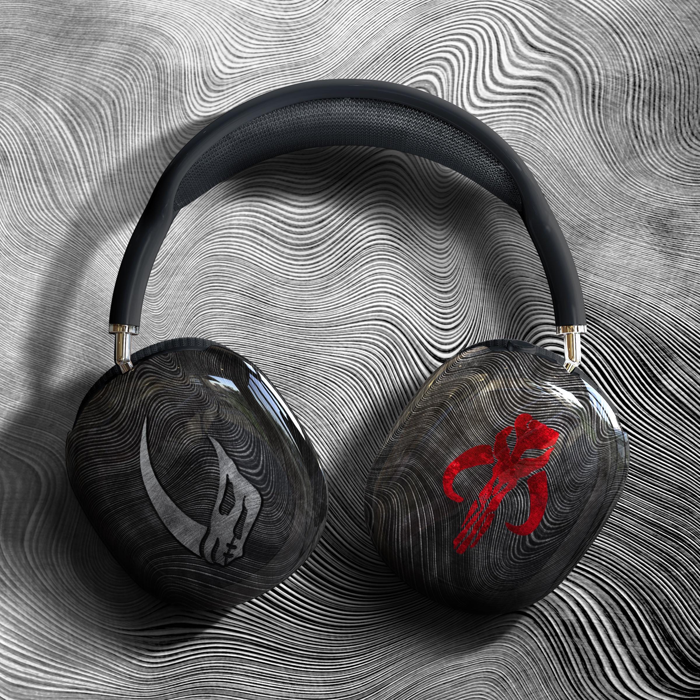 Mudhorn + Red Mythosaur Beskar Airpods Max Case Black Edition