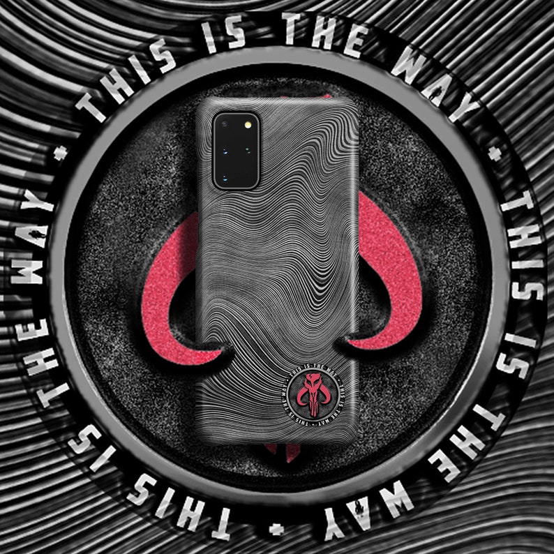 Red Mythosaur Beskar Phone Case Silver Edition - For Samsung Galaxy S26 Ultra S25 Plus S24 S23 S22 Star S21 S20 FE Note 20 Wars image 1