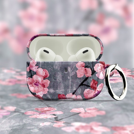 Cherry Blossom Slate Airpods Case - for Apple Airpods 1 2, Airpods