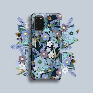 Jardin Bleu Wild Flowers Phone Case - For Samsung Galaxy S25 Ultra S24 Plus S23 S22 S21 S20 FE S10 Note 20 Ultra S10e S9 S8 10 A71 Floral