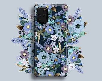 Jardin Bleu Wild Flowers Phone Case - For Samsung Galaxy S26 Ultra S25 Plus S24 S23 S22 S21 S20 FE Note 20 Ultra Floral