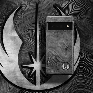 Jedi Order Beskar Phone Case Silver Edition | Avail. for Google Pixel 8 Pro, Pixel 7 Pro, Pixel 6 Pro, Star 5, 4 XL, 4a 5G, 3A 2 Men Wars