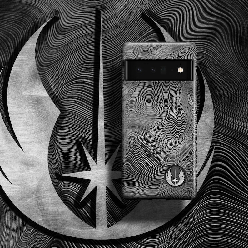 Jedi Order Beskar Phone Case Silver Edition | For Google Pixel 11 Pro XL, Pixel 10 Pro, Pixel 9, Pixel 8 7 Pro, Pixel 6 Star Men Wars imagen 1