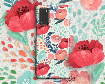 Poppies Floral Phone Case - For Samsung Galaxy S26 Ultra S25 Plus S24 S23 S22 S21 Galaxy S20 FE Note 20 - Flowers