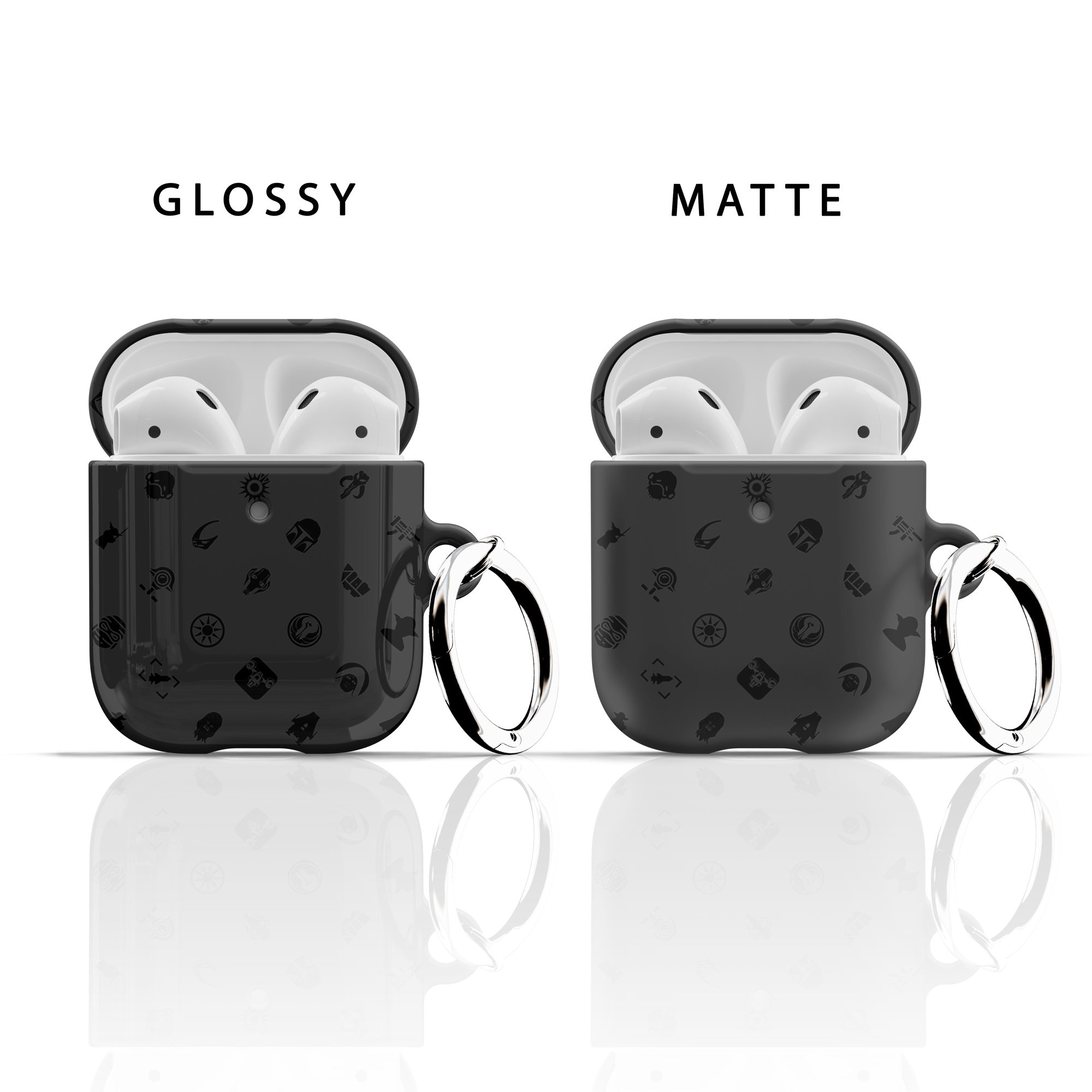 Far Far Away Icons Black Airpods Case - for Apple Airpods 1 2 3 4