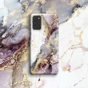 For Samsung S23 Plus Ultra S22 S21 FE S20 Phone Case Personalise Marble  Monogram