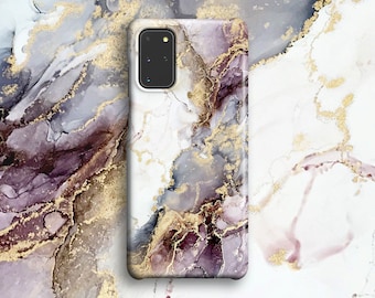 Golden Lavender Marble Phone Case - For Samsung Galaxy S26 Ultra S25 Plus S24 Plus S23 S22 S21 S20 FE Galaxy Note 20 Ultra
