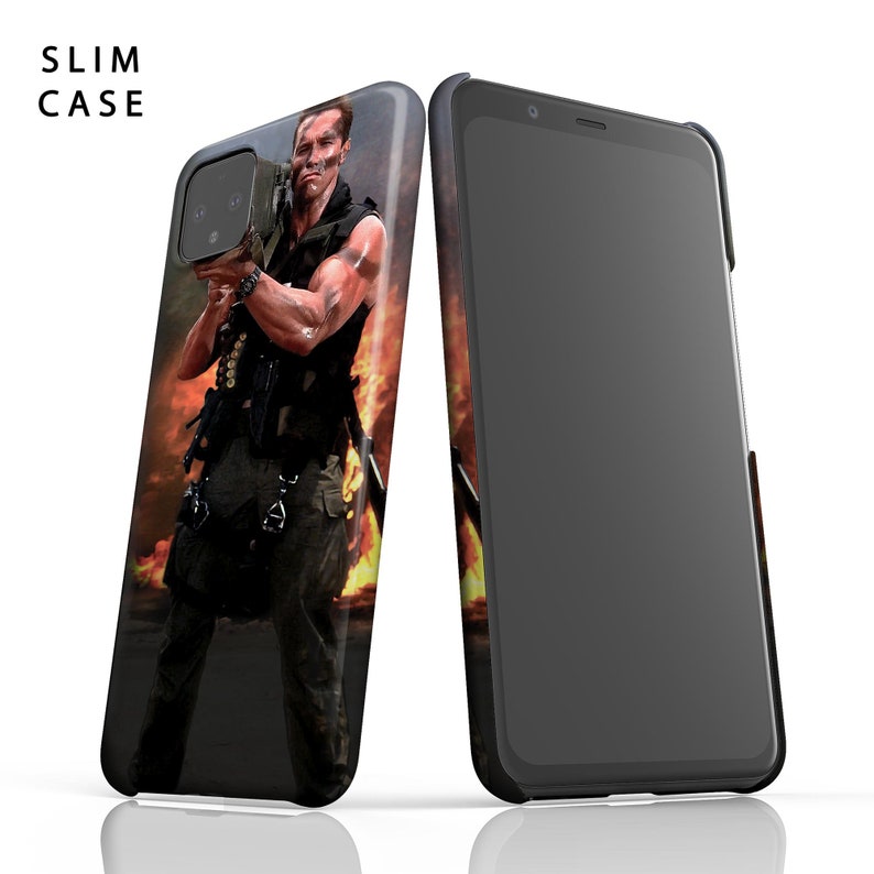 Arnold Schwarzenegger Phone Case For Google Pixel 5 Case 4 XL, Google Pixel 4 4a Commando Bazooka Funny Rocket Launcher Men's Gifts Badass zdjęcie 3