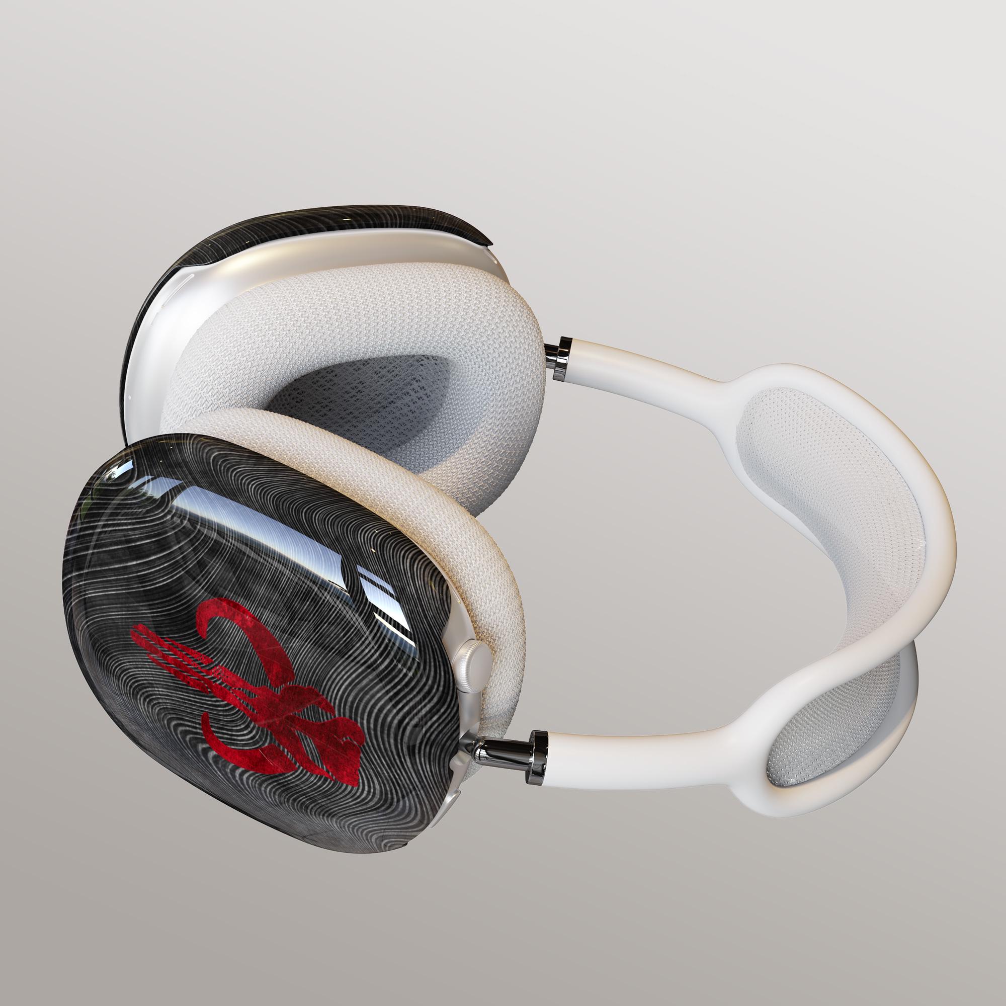 Mudhorn + Red Mythosaur Beskar Airpods Max Case Black Edition