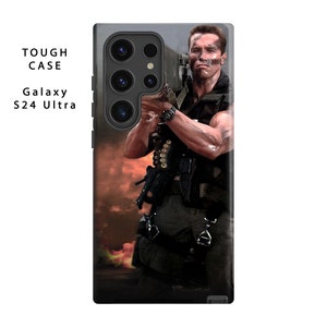 Arnold Schwarzenegger Commando Phone Case For Samsung Galaxy S24 Ultra S23 Plus S22 S21 FE S20 Ultra Note 20 Funny Rocket Launcher Men image 4