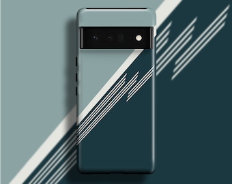 Retro Speed Blue Phone Case | For Google Pixel 10 Pro XL Pixel 9 Pro 9a, Pixel 8 Pro, Pixel 7 Pro, Pixel 6 Pro, Abstract Art Men