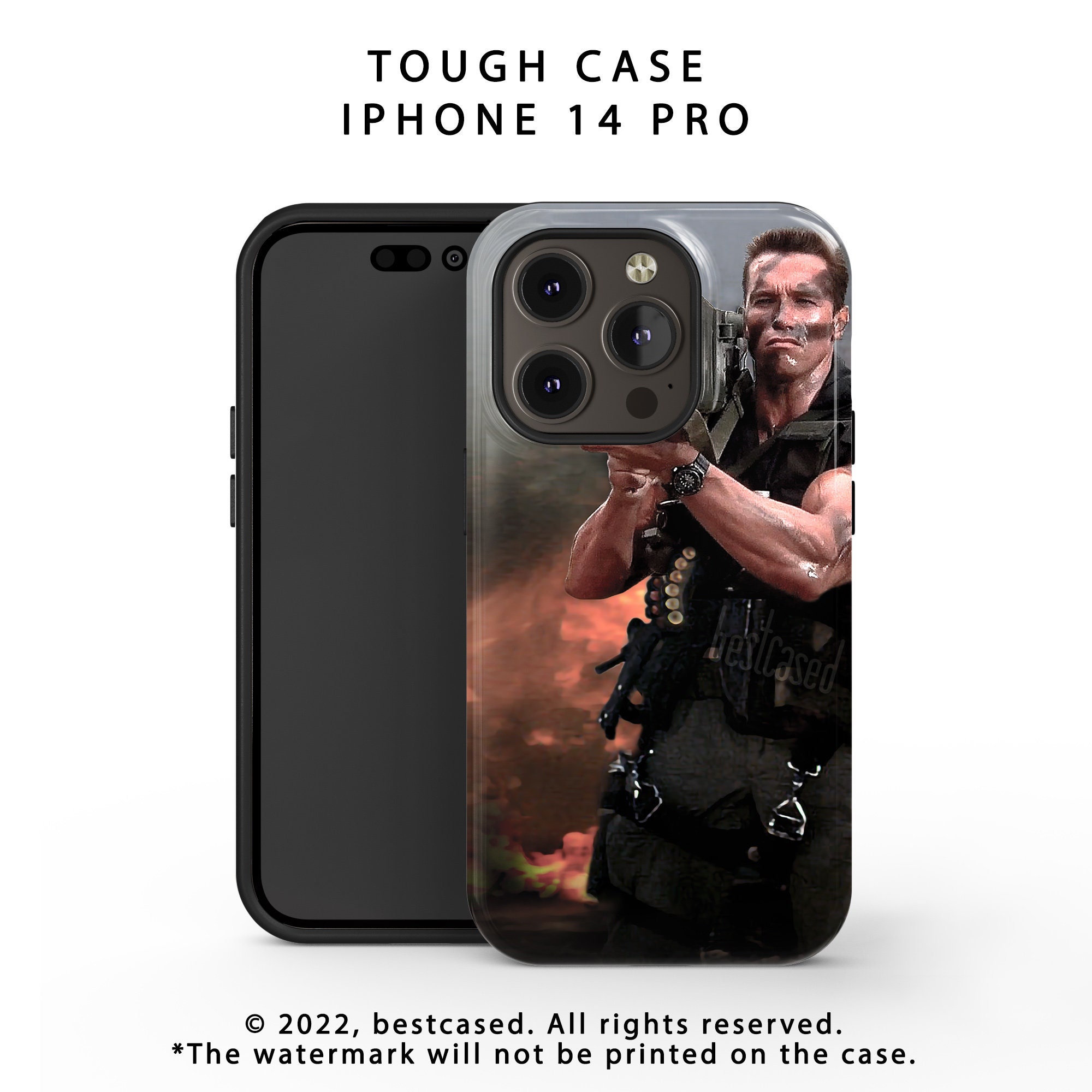 Arnold Schwarzenegger Commando Phone Case for iPhone 15 Pro Max Magsafe  iPhone 14 Pro Max 13 Pro Mini 12 11 Funny Rocket Launcher Men 