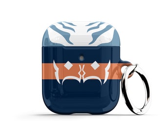 Ahsoka Tano AirPods Case - For Apple AirPods 1 2 AirPods Pro Air Pod Star Metal Carabiner with Keychain Ring Girls Gifts Wars